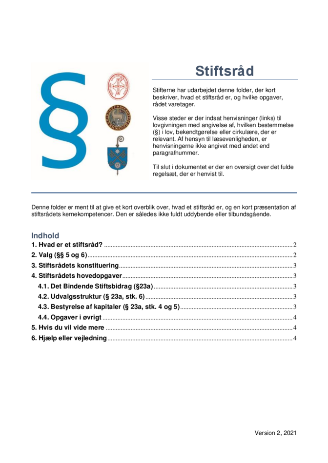 Folder om stiftsråd