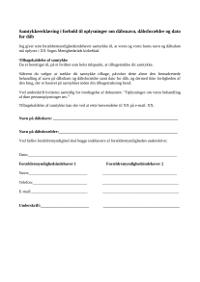 Samtykkeerklæring oplysninger om dåbsnavn dåbsforældre og dato for dåb