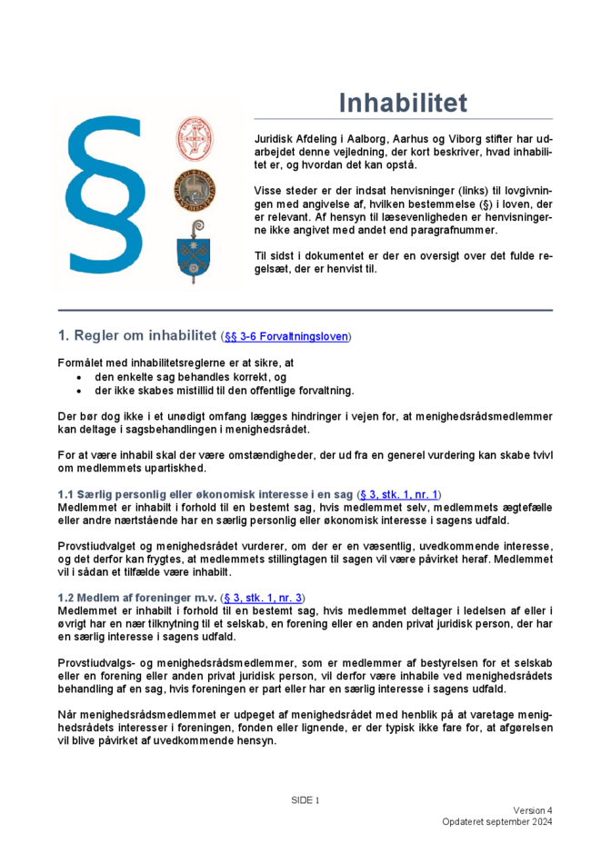 Vejledning om inhabilitet